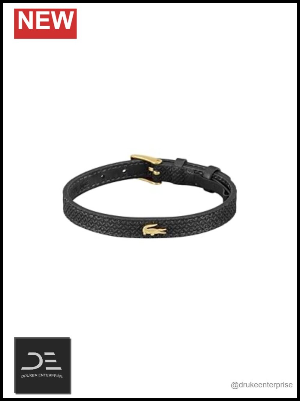 Lacoste.12.12 Leather Bracelet Women Adjustable Buckle